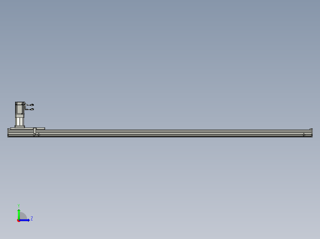 东锦齿条传动DH175G-L167-S2350-BU-减速机+750W左视图