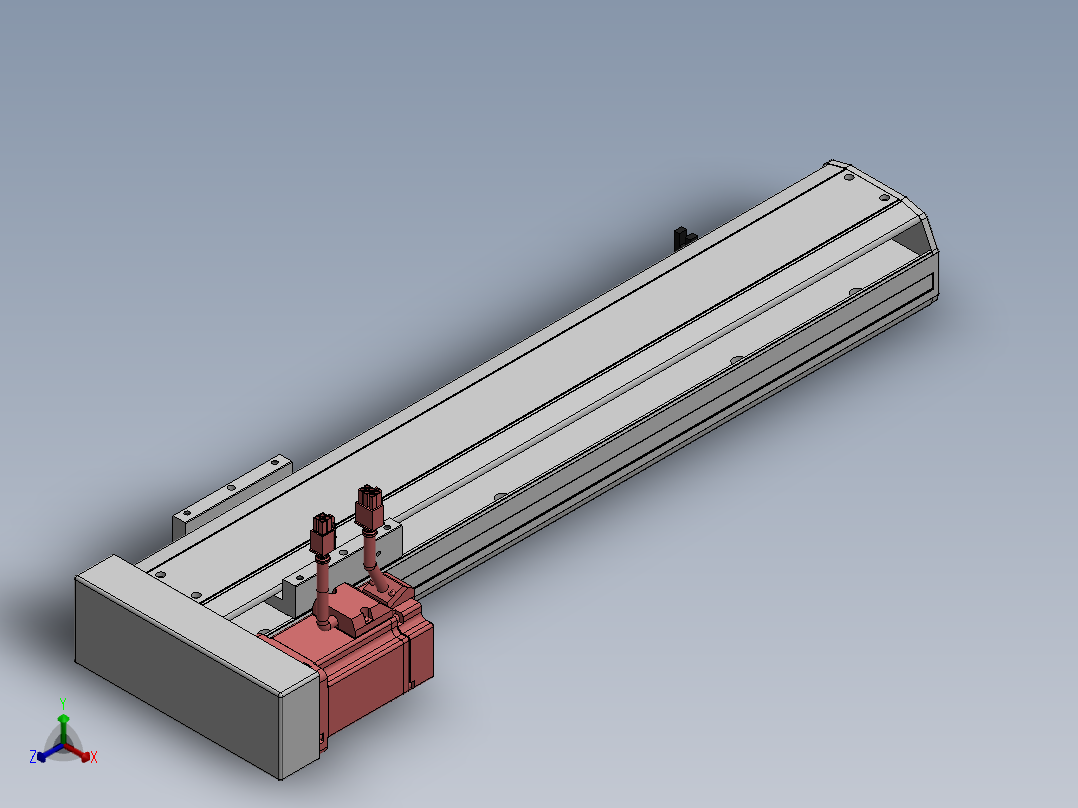 精密模组MY100-T10-400L-BL-P20B-C4-C正等轴测图