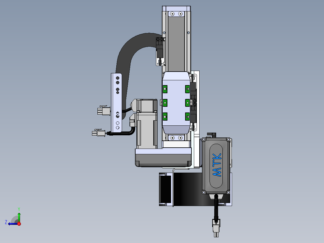 内嵌直交机械手XYG系列XYG220-A4右视图