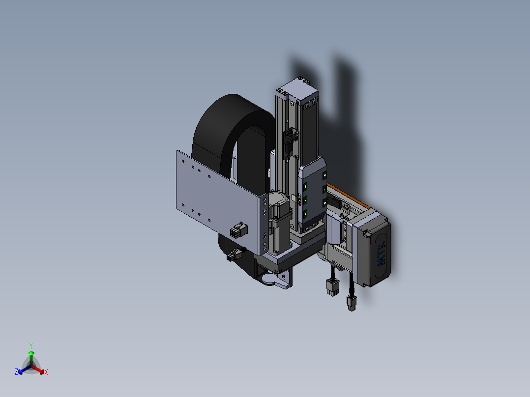 内嵌直交机械手XYG系列XYG220-A4正等轴测图