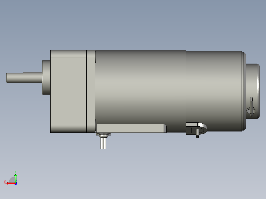 M6RX6GBV4L+MX6G3BA微型齿轮调速马达后视图