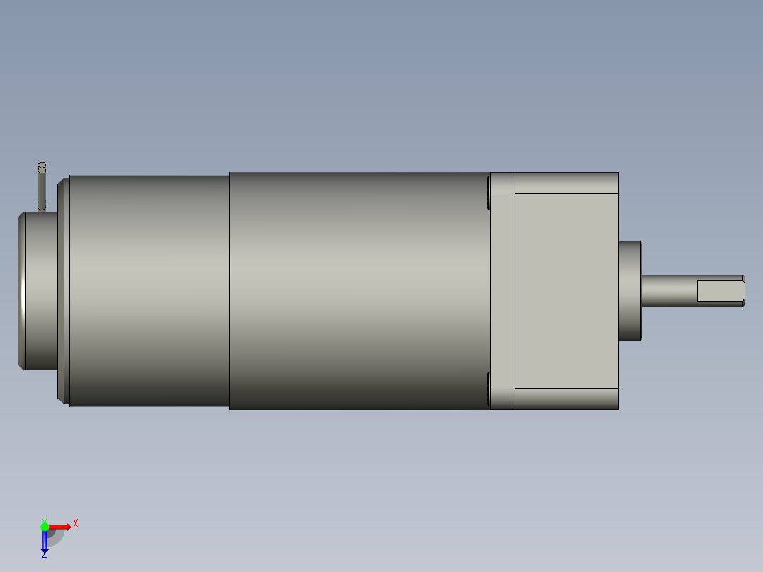 M6RX6GBV4L+MX6G3BA微型齿轮调速马达俯视图