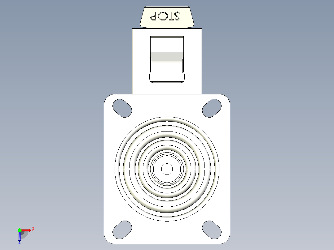 型材-KJN 259790 100MM WHEEL俯视图