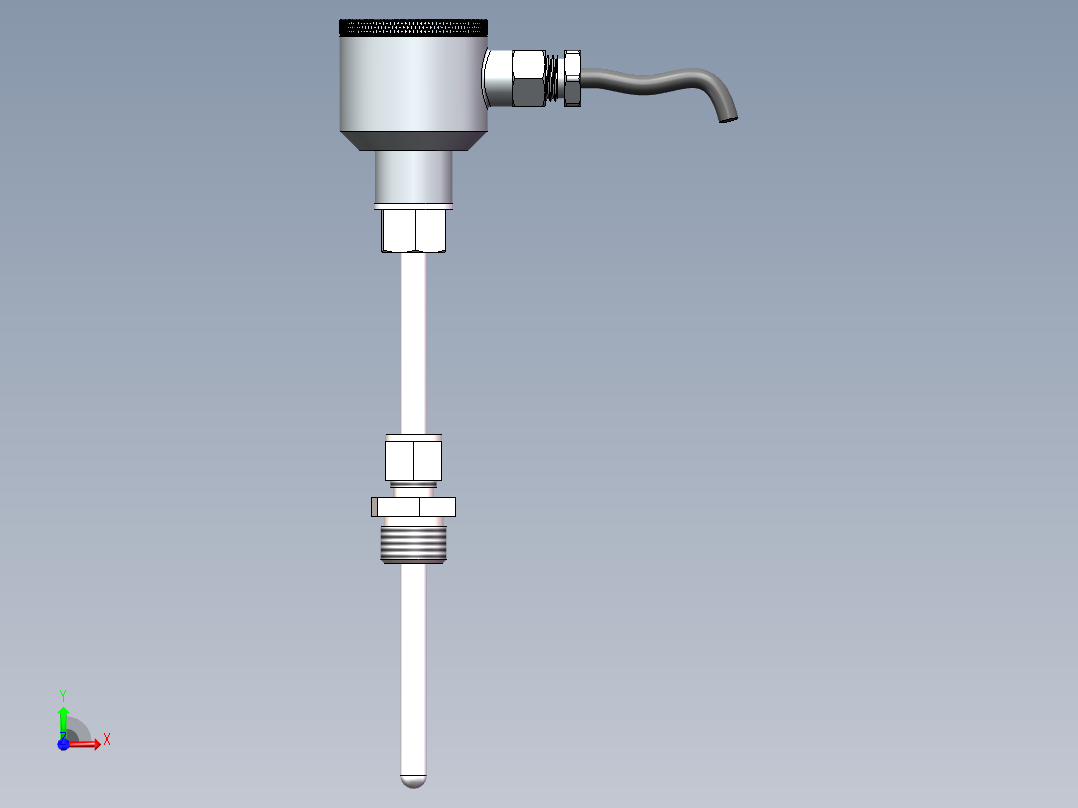 热电偶温度传感器前视图