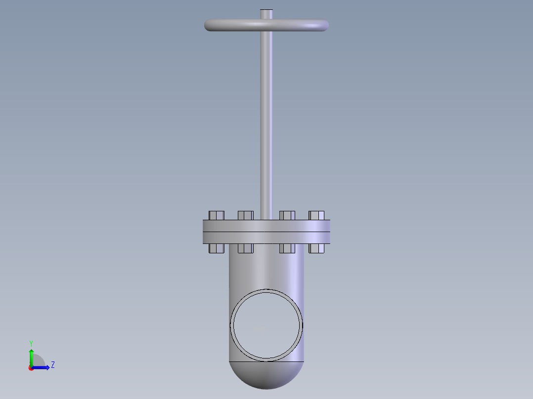 gate valve (asme b16.34) bw - 150-2500左视图