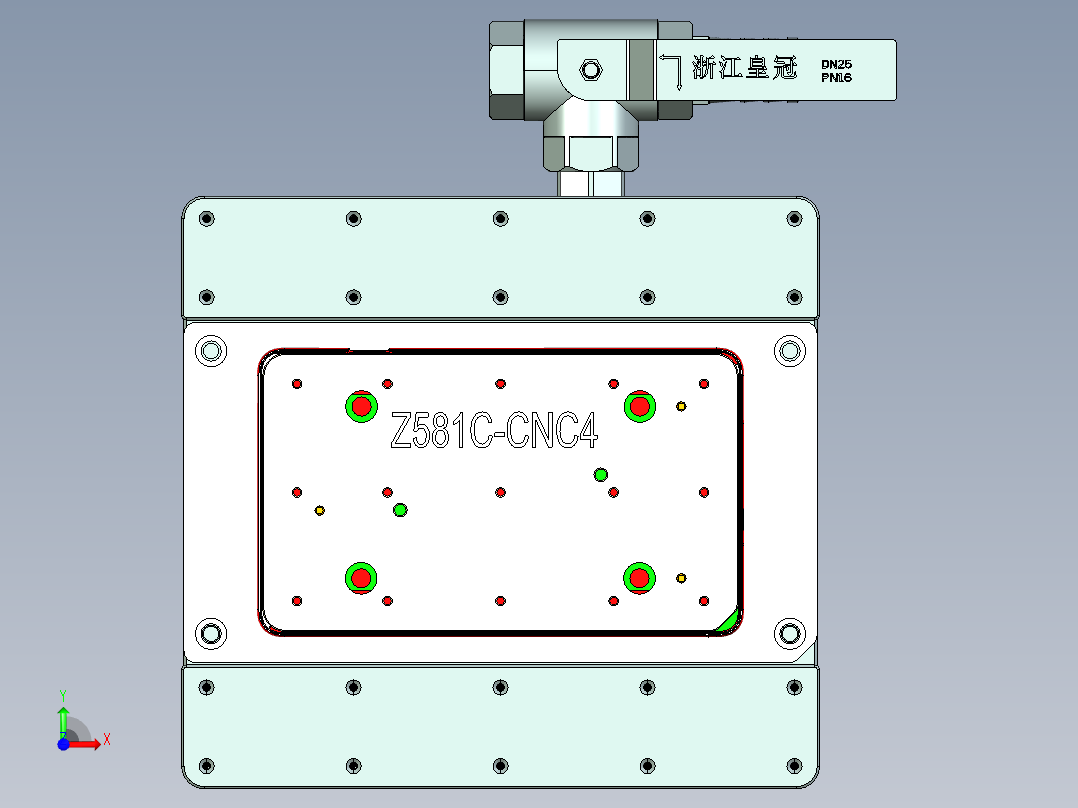 Z581C-笔记本CNC工装夹具三维模型CNC4-zj0915前视图