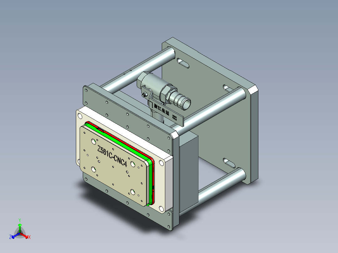 Z581C-笔记本CNC工装夹具三维模型CNC4-zj0915正等轴测图
