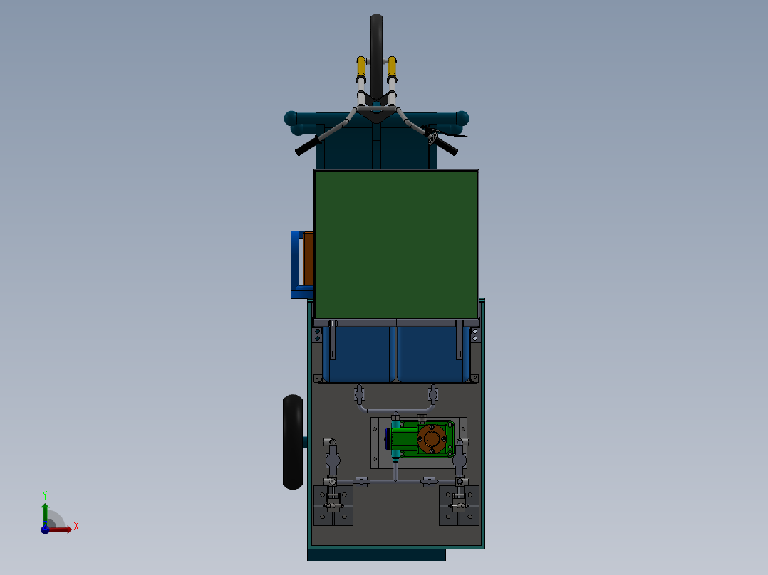 移动喷淋车sw16可编辑前视图