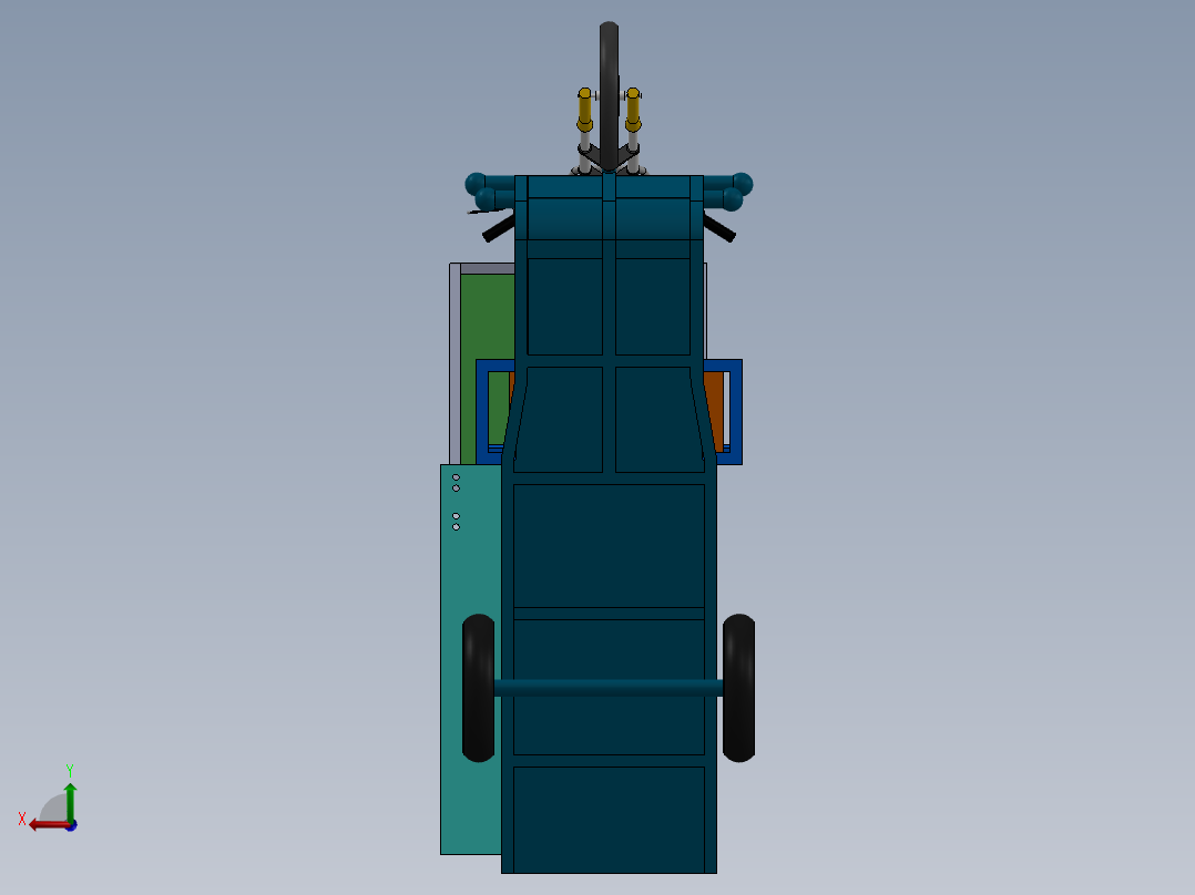移动喷淋车sw16可编辑后视图
