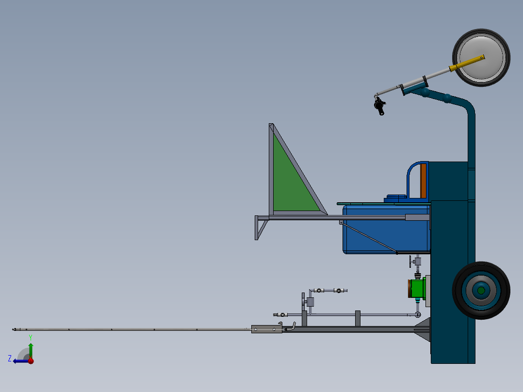 移动喷淋车sw16可编辑右视图