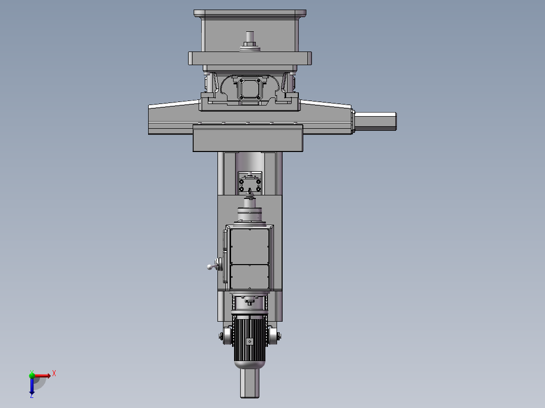 X7132铣钻床 3d图 机械设备自动化3D模型素材文件资料STP俯视图