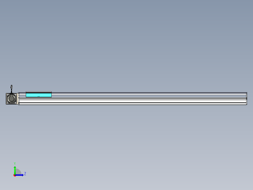同步带滑台-半封闭B22-L100-C-S1650-L-P75-D3-N5左视图