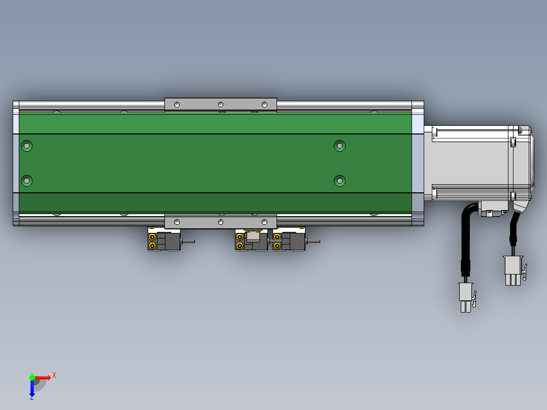 MTH丝杆半封闭模组MT100BS-BC-400W俯视图