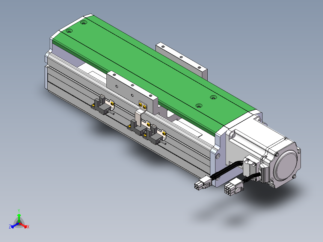 MTH丝杆半封闭模组MT100BS-BC-400W正等轴测图