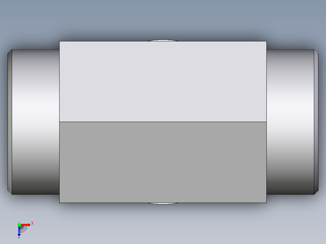 卡套式工业通用硬管接头EO_Adjustable_locknut_branch_tee_TEE35LMOROMDCF俯视图