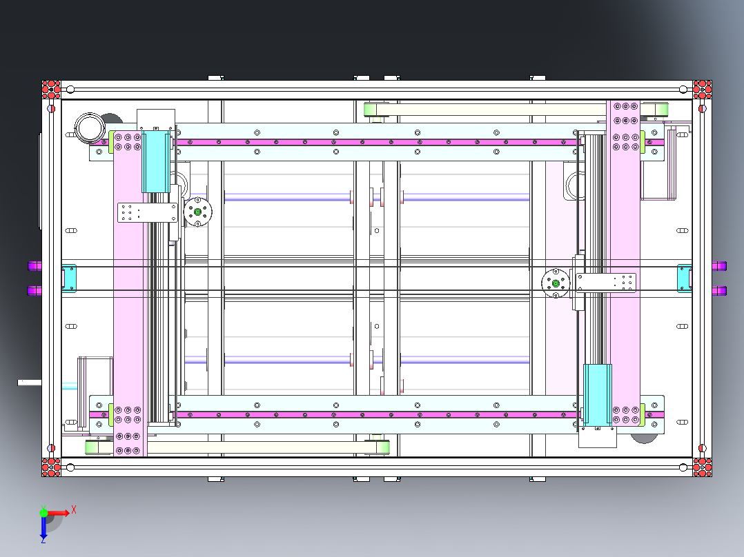 整机装配体俯视图