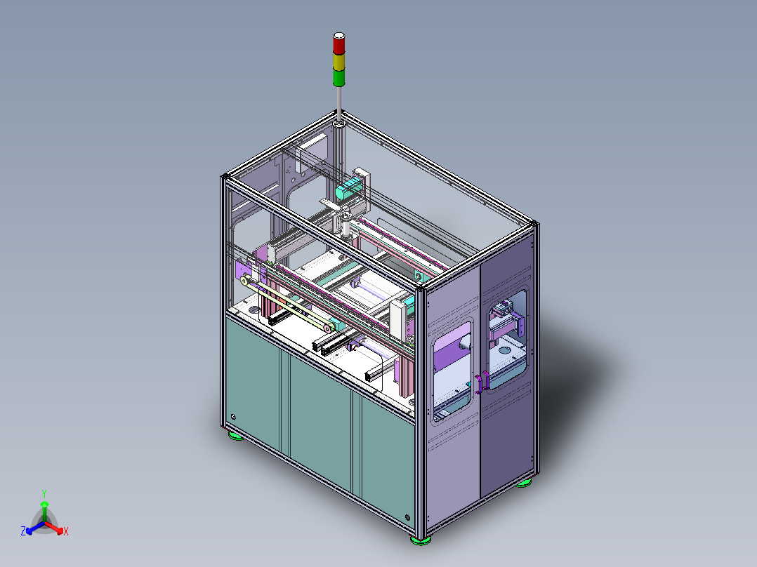整机装配体正等轴测图