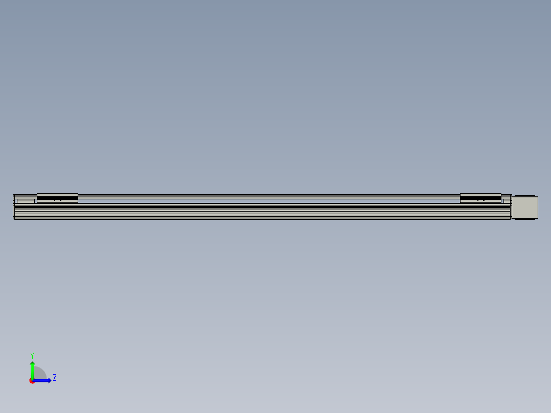 直线模组LHB17-L40-S1550-L(B)设计图纸左视图