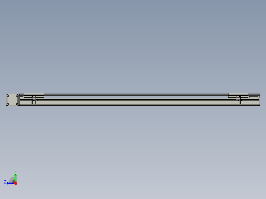 直线模组LHB17-L40-S1550-L(B)设计图纸右视图