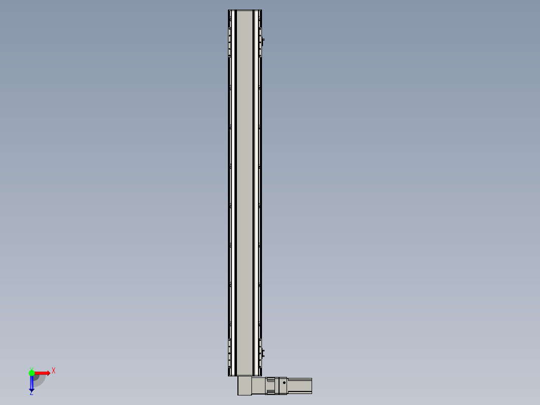 直线模组LHB17-L40-S1550-L(B)设计图纸俯视图