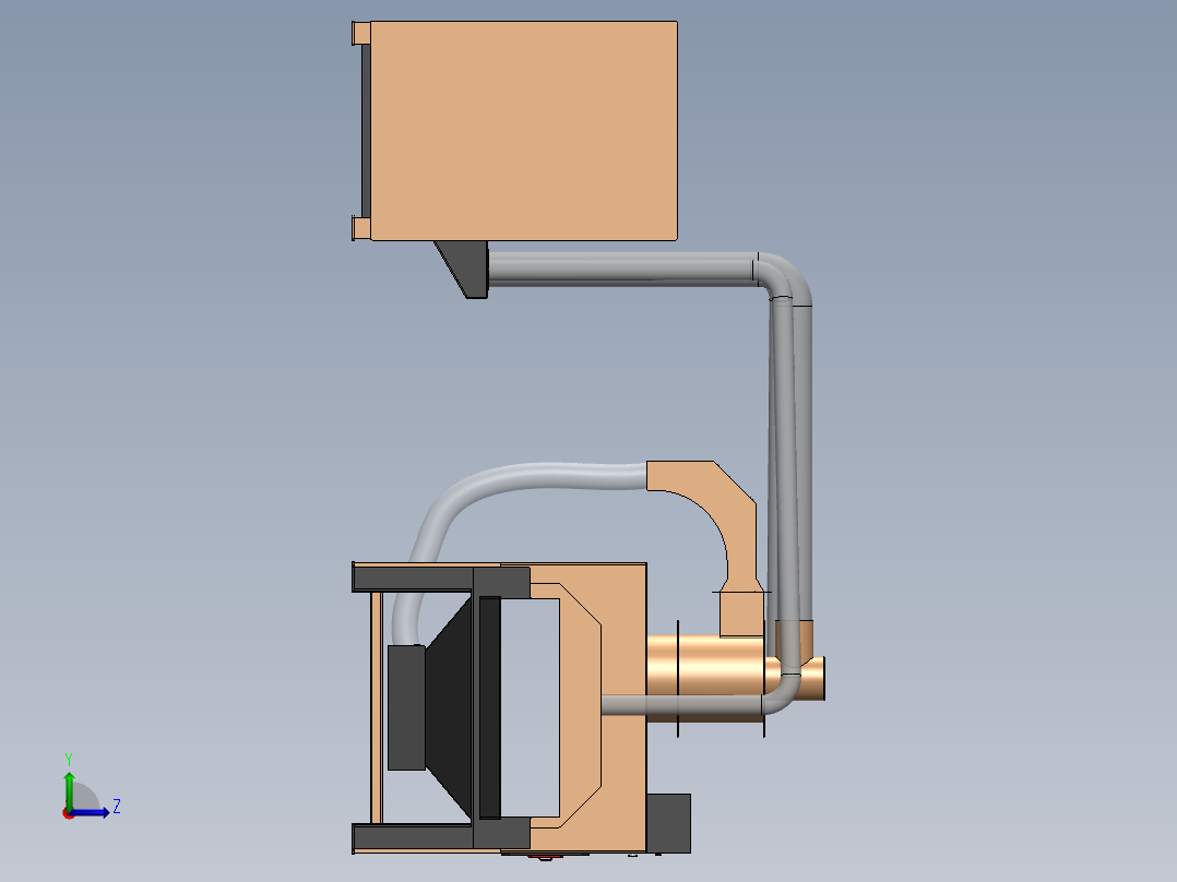 干式喷砂机左视图