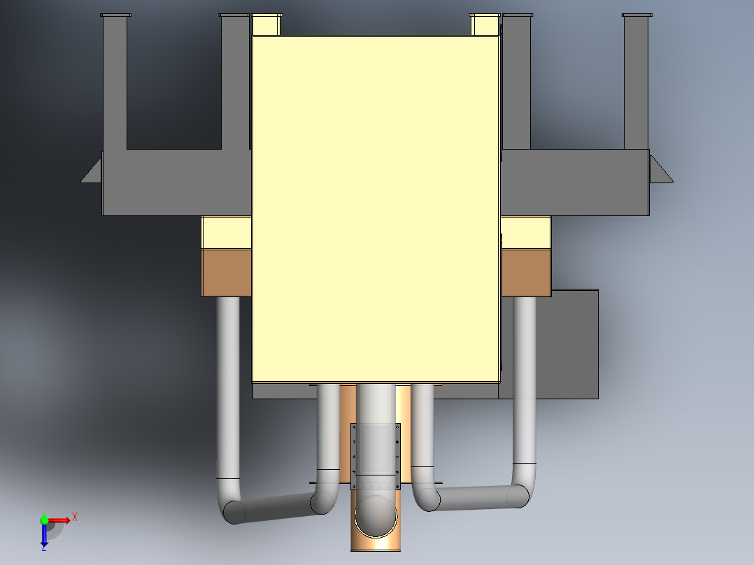 干式喷砂机俯视图