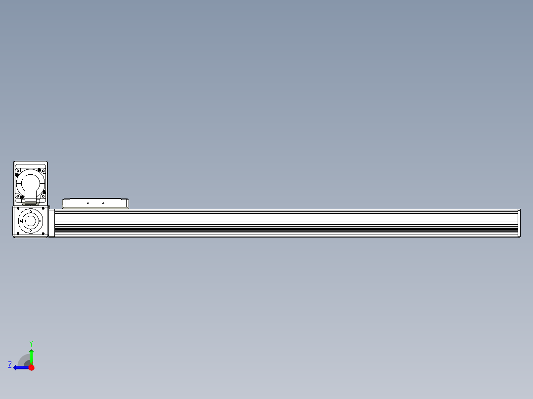 同步带全封闭直线模组TPA-HCB-105D-90-L700-LU-Y-P20-N3右视图