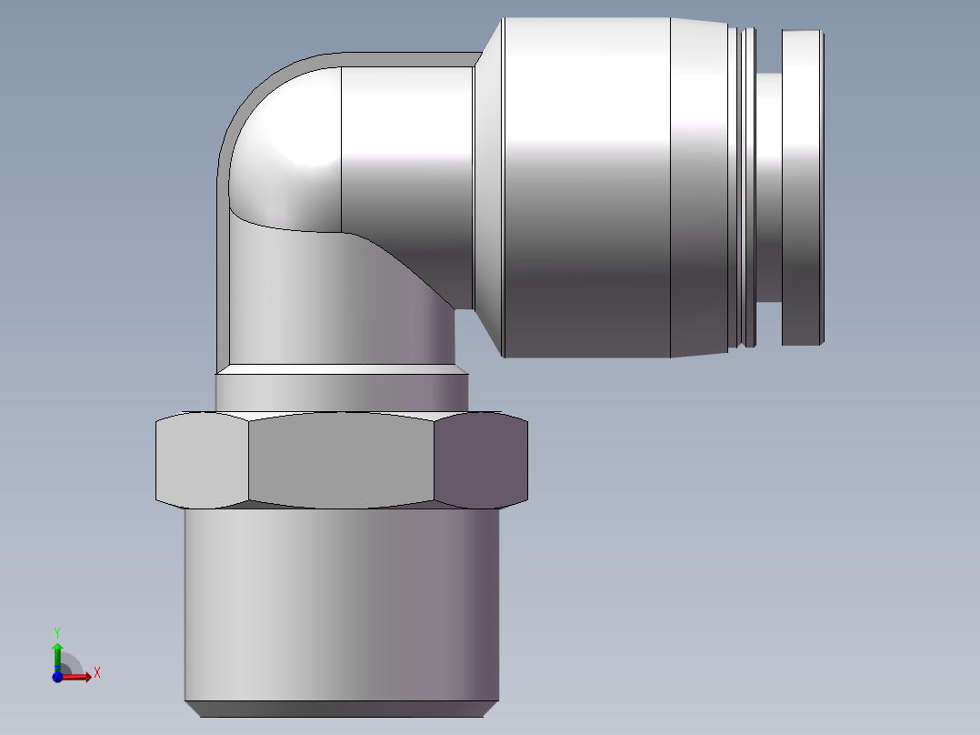 螺纹弯通APL10-G03(3分10厘)前视图