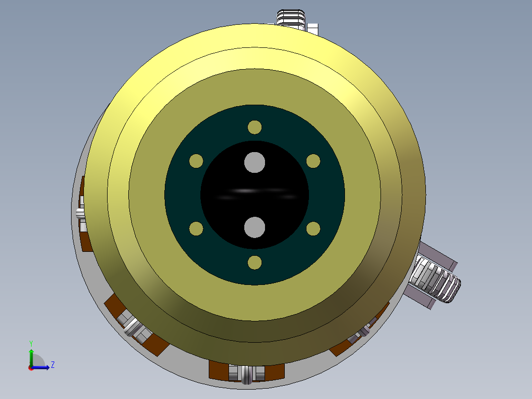 漏磁内检测器整体管道机器人左视图