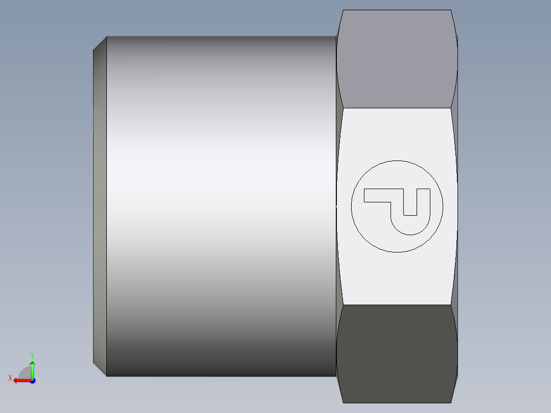 卡套式工业通用硬管接头EO_Blanking_plug_for_tube_ends_ROV08L71X后视图