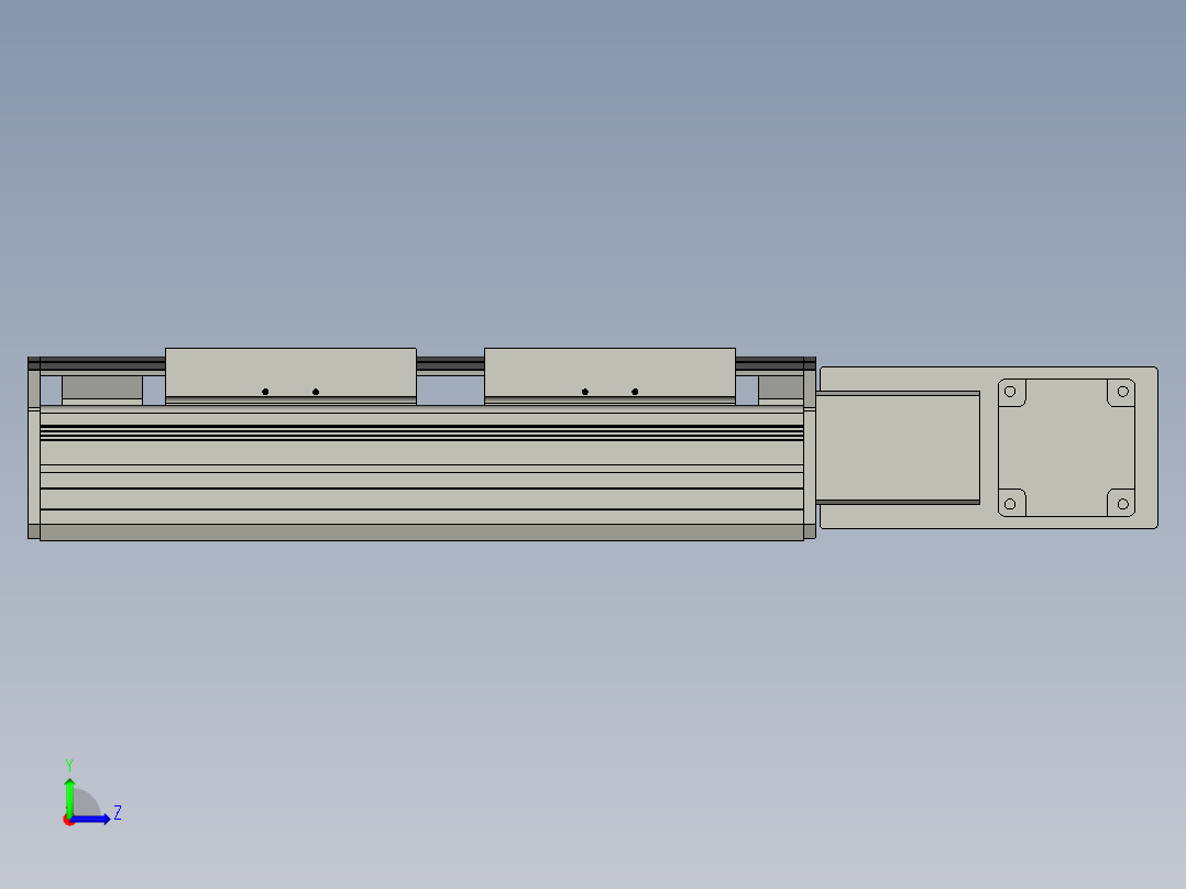 直线模组WG-LHB12-S100-BR设计图纸左视图