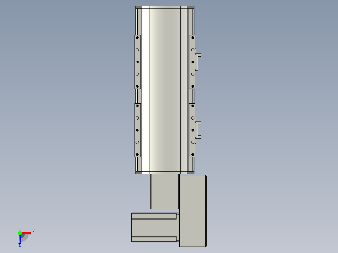 直线模组WG-LHB12-S100-BR设计图纸俯视图