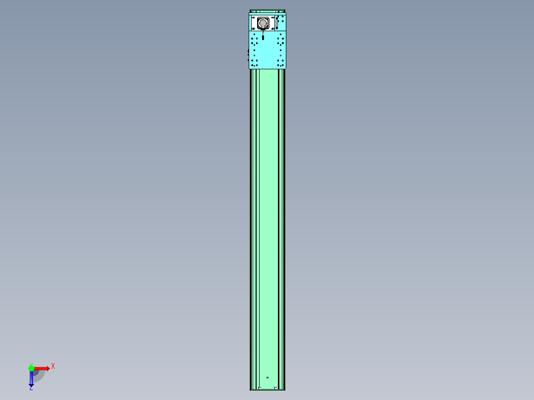 东锦齿条传动DH270G-L167-S2400-BU-减速机+750W俯视图