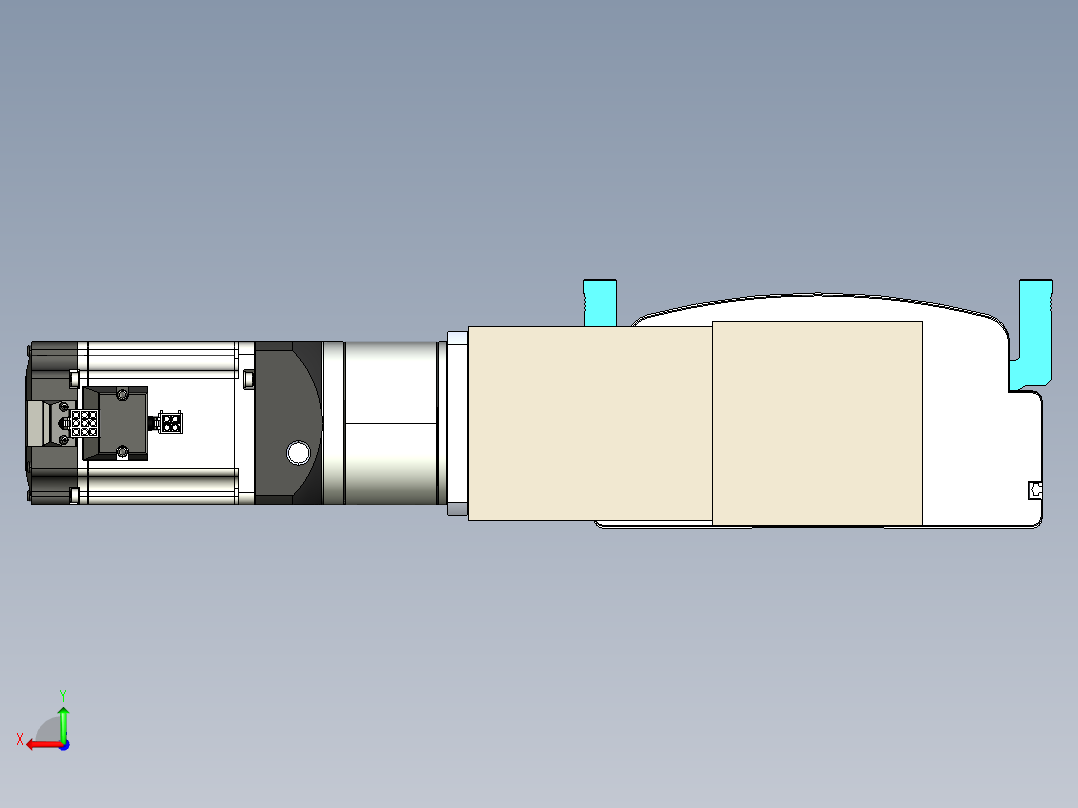 同步带滑台-半封闭B22-L100-C-S350-R-P75-D3-N5后视图