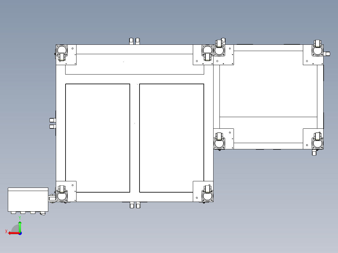 自动送料锁螺丝机 SW设计3D模型后视图