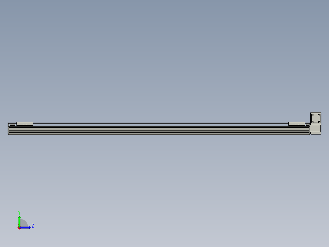 直线模组WG-LHB12-S1800-RU设计图纸左视图