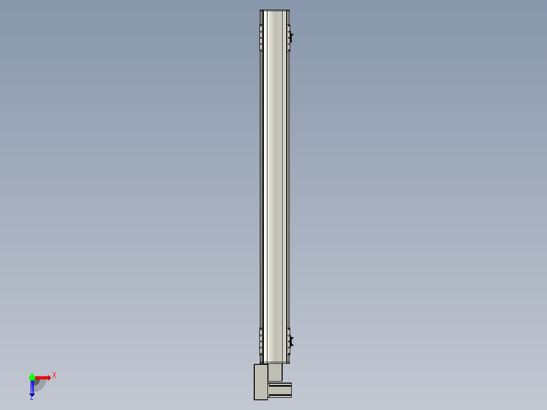 直线模组WG-LHB12-S1200-BL设计图纸俯视图