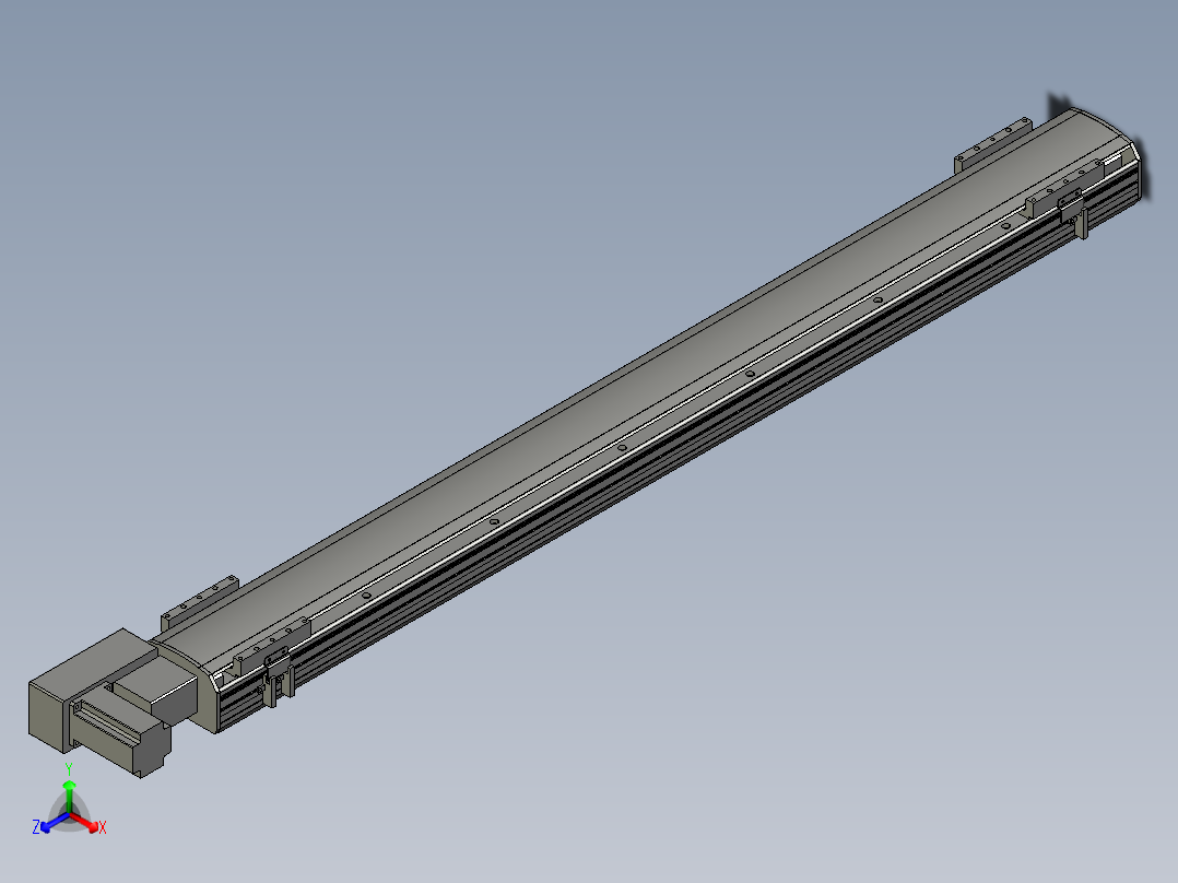 直线模组WG-LHB12-S1200-BL设计图纸正等轴测图