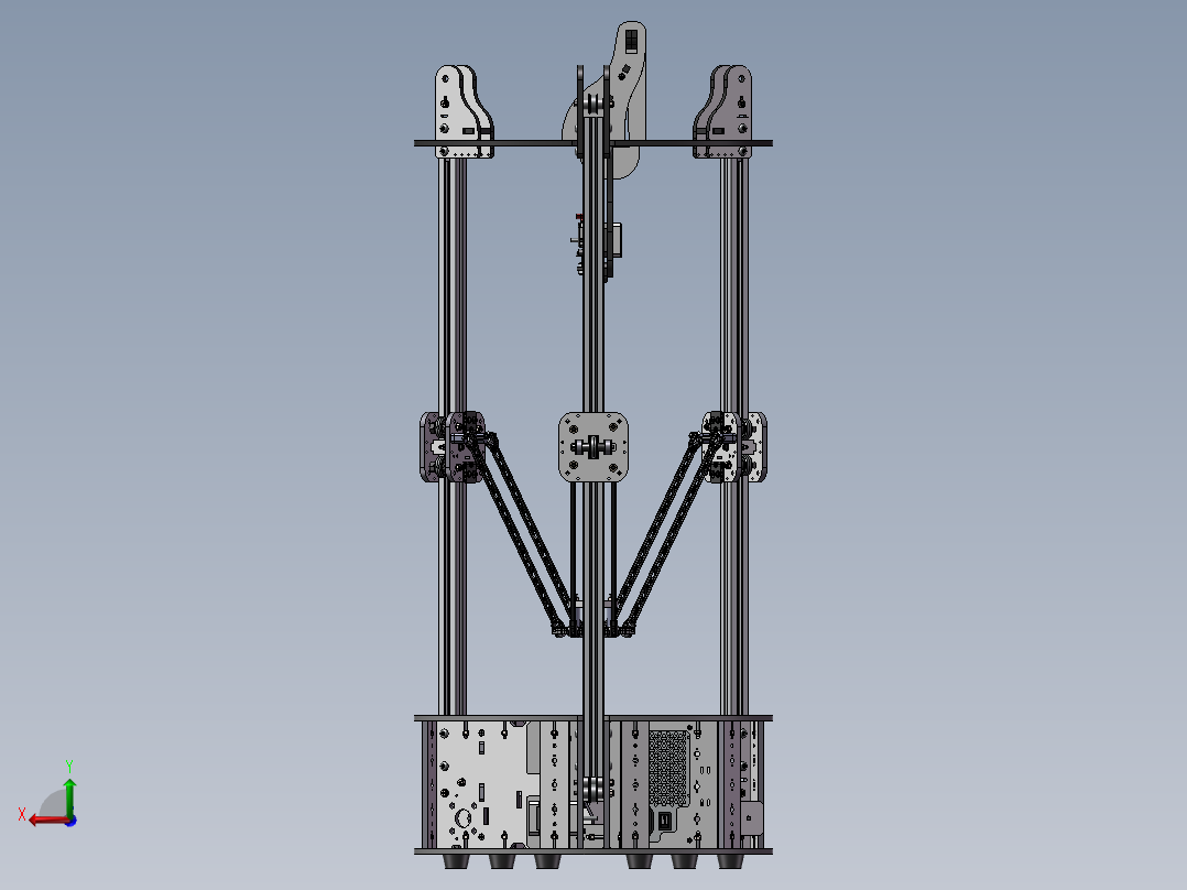 数控打印机床后视图