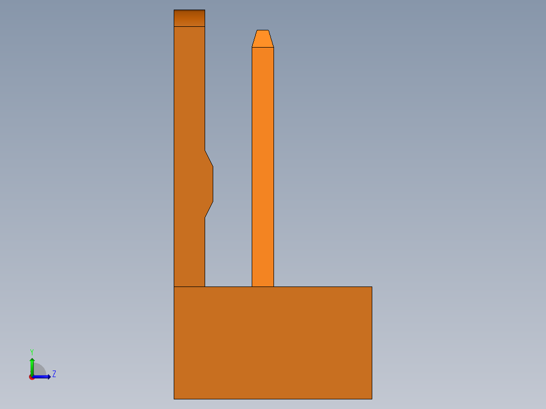 connector (3pin) male左视图