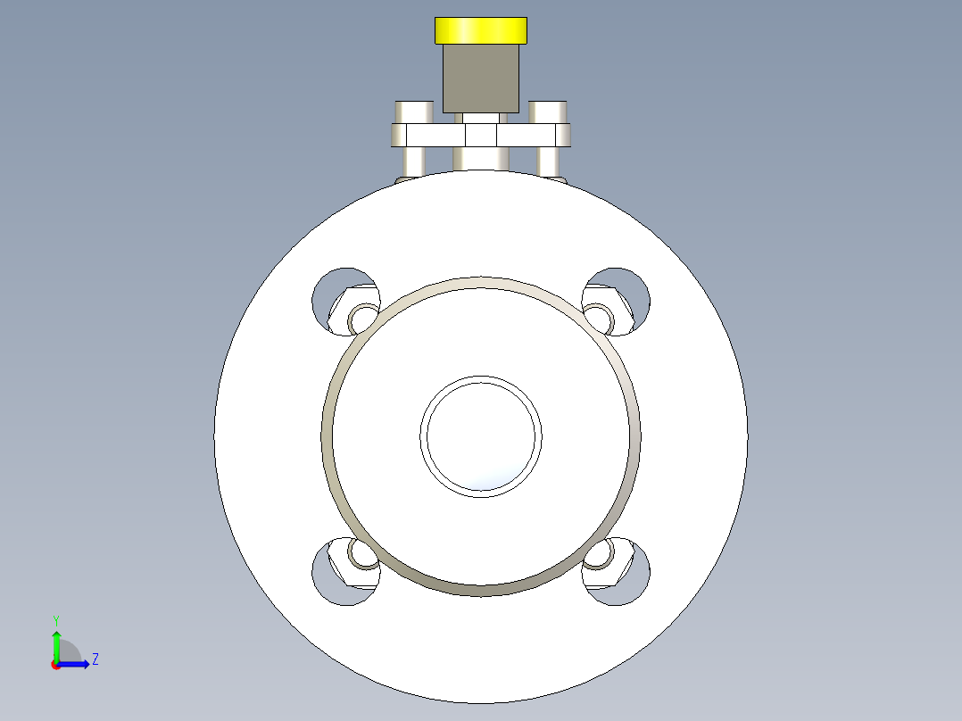 管道手动球阀-水管开关阀-手动阀门DN32铸钢球阀左视图