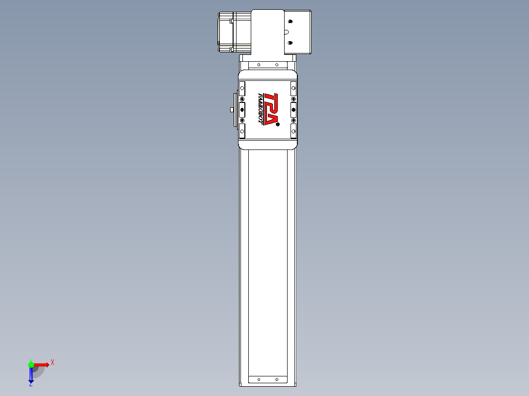 同步带全封闭直线模组TPA-HCB-85D-90-L300-LP-Y-P20-N3俯视图