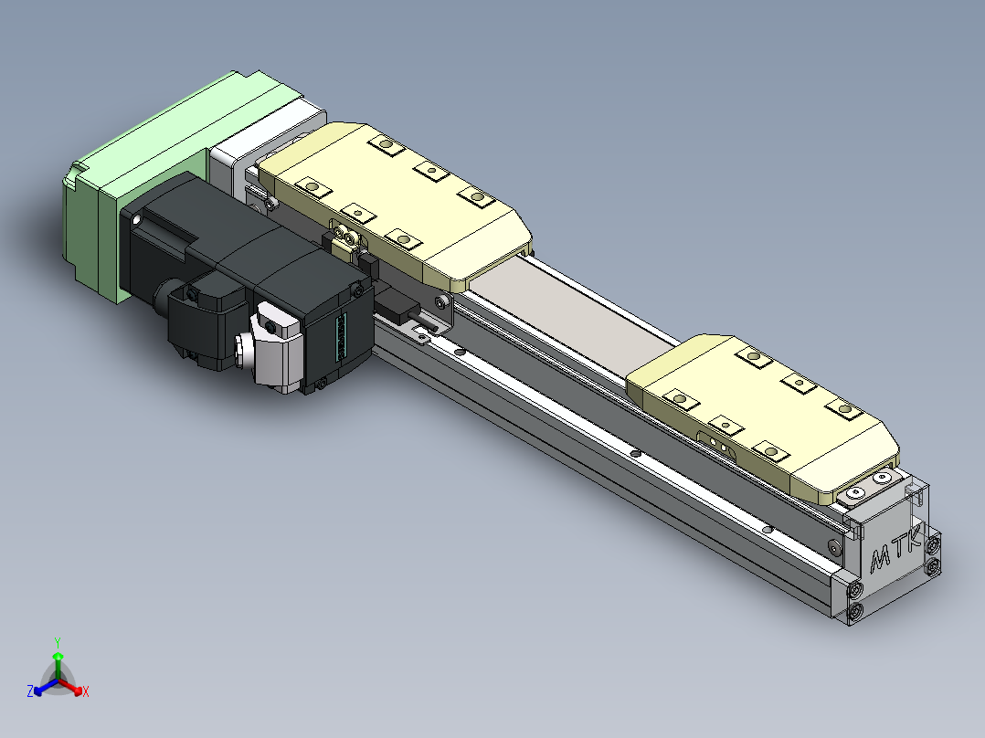GTH内嵌丝杆全封闭GTH5S-BL-100W正等轴测图