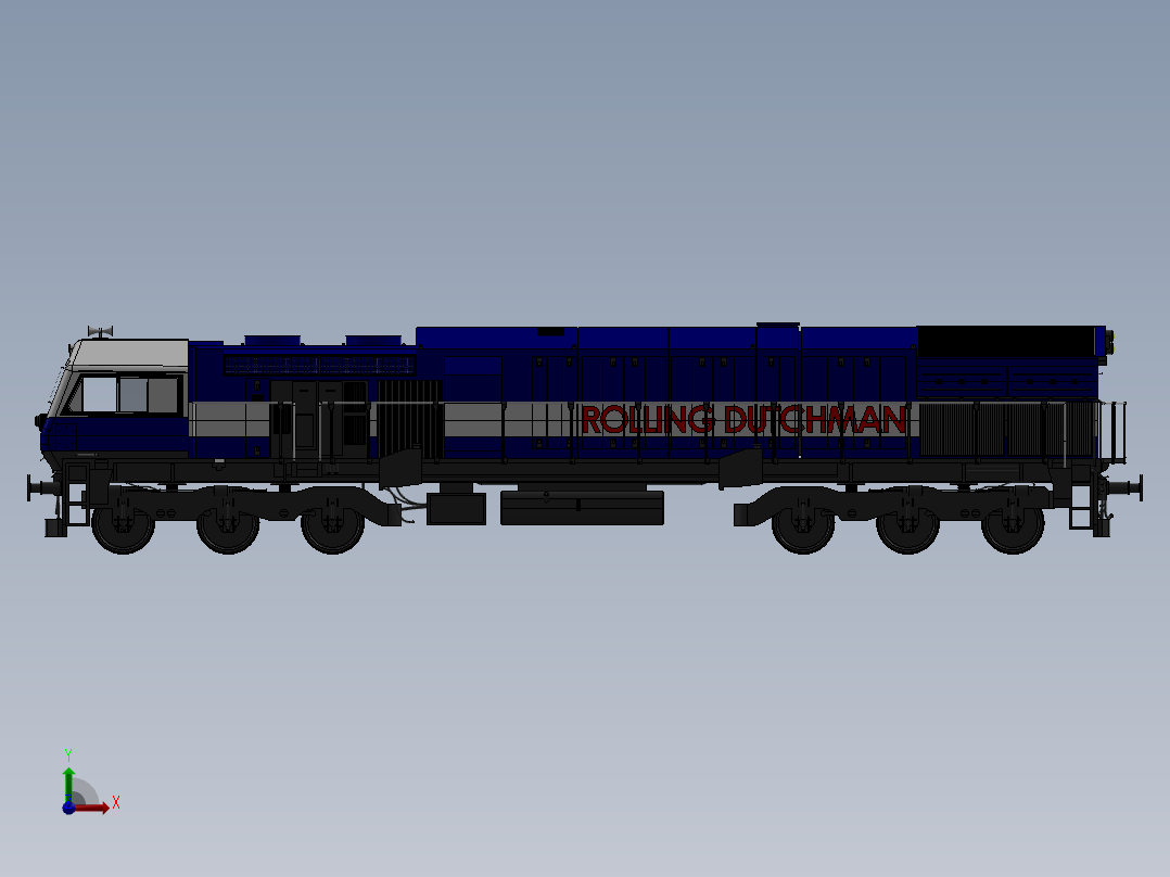 电力机车前视图