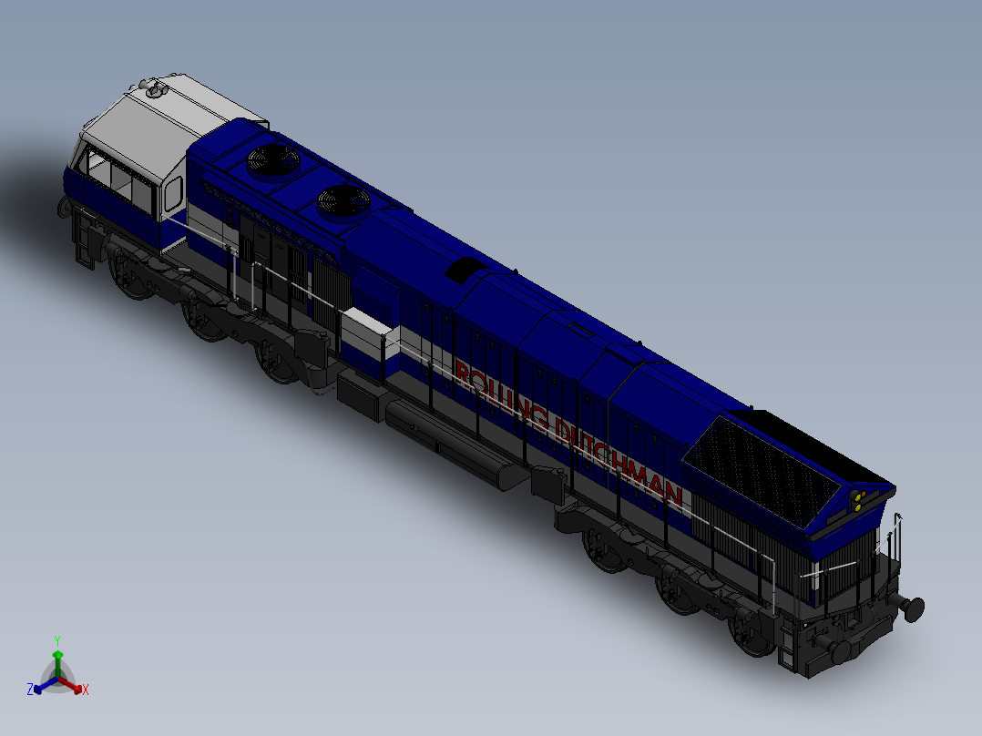 电力机车正等轴测图