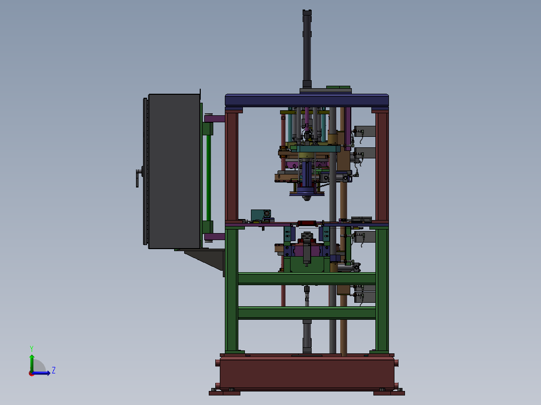 自动化轴套组装机3D模型左视图