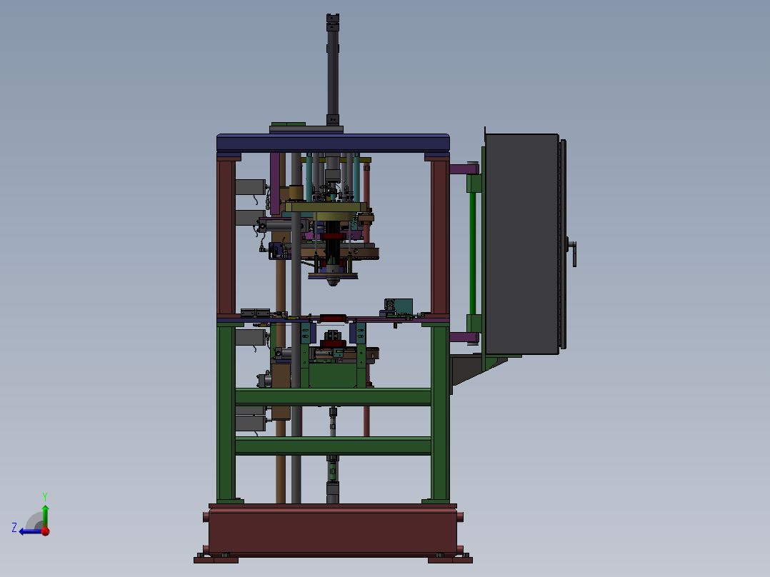 自动化轴套组装机3D模型右视图