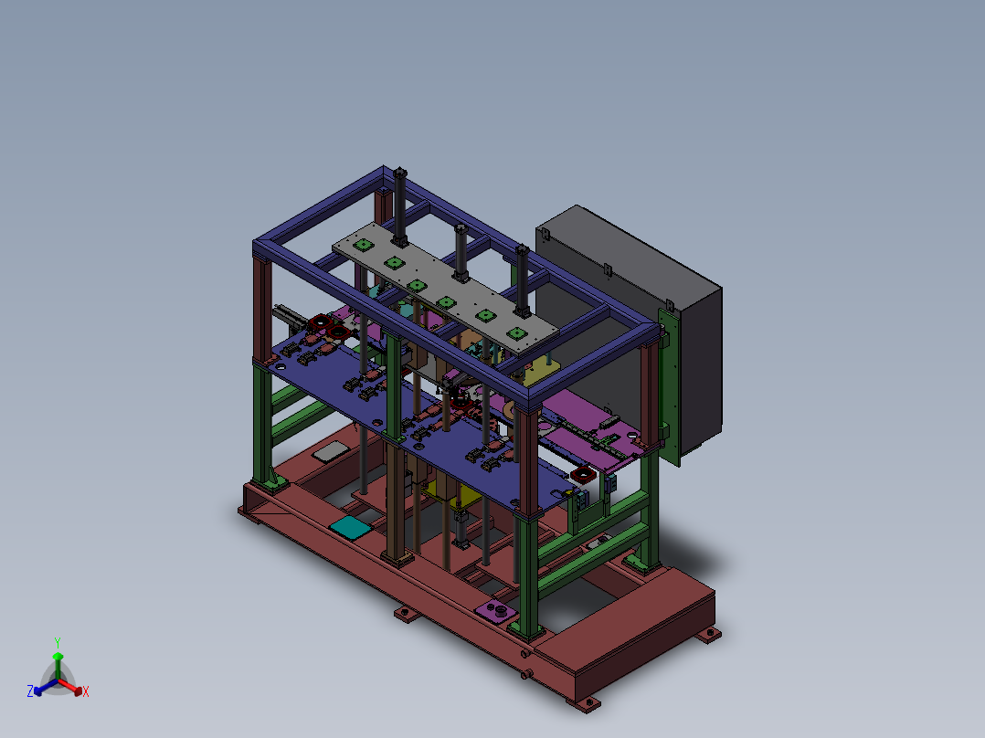 自动化轴套组装机3D模型正等轴测图