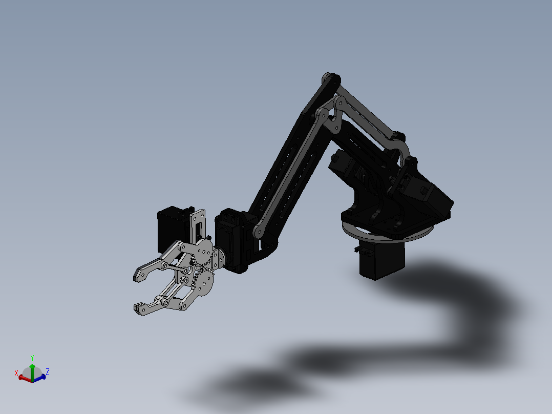 robot-arm-4dof-lengan-robot主视图