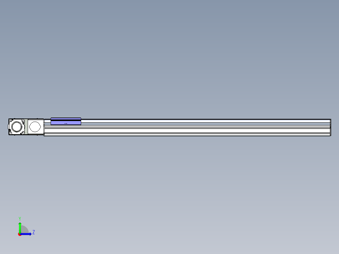 同步带滑台-半封闭B17H-L50-S1250-R-P75-D3左视图